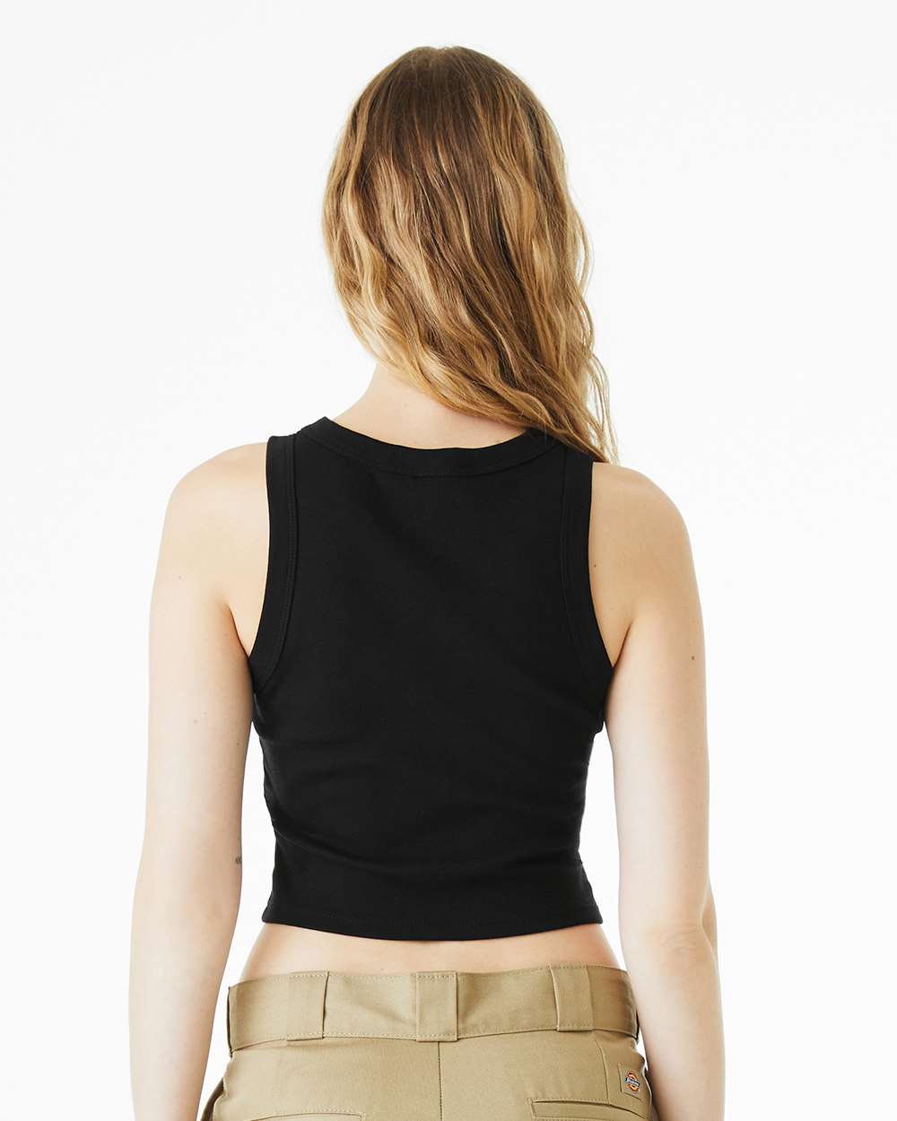 America WOMEN'S Bella Canvas Ribbed Racer Tank - BLACK