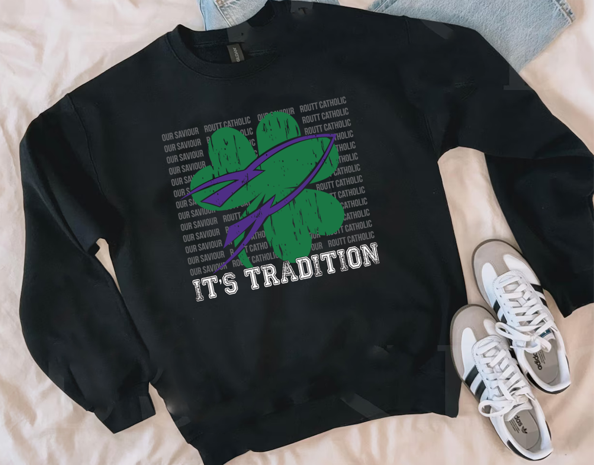 *SHAMROCKET BLACK CREW SWEATSHIRT - YOUTH + ADULT