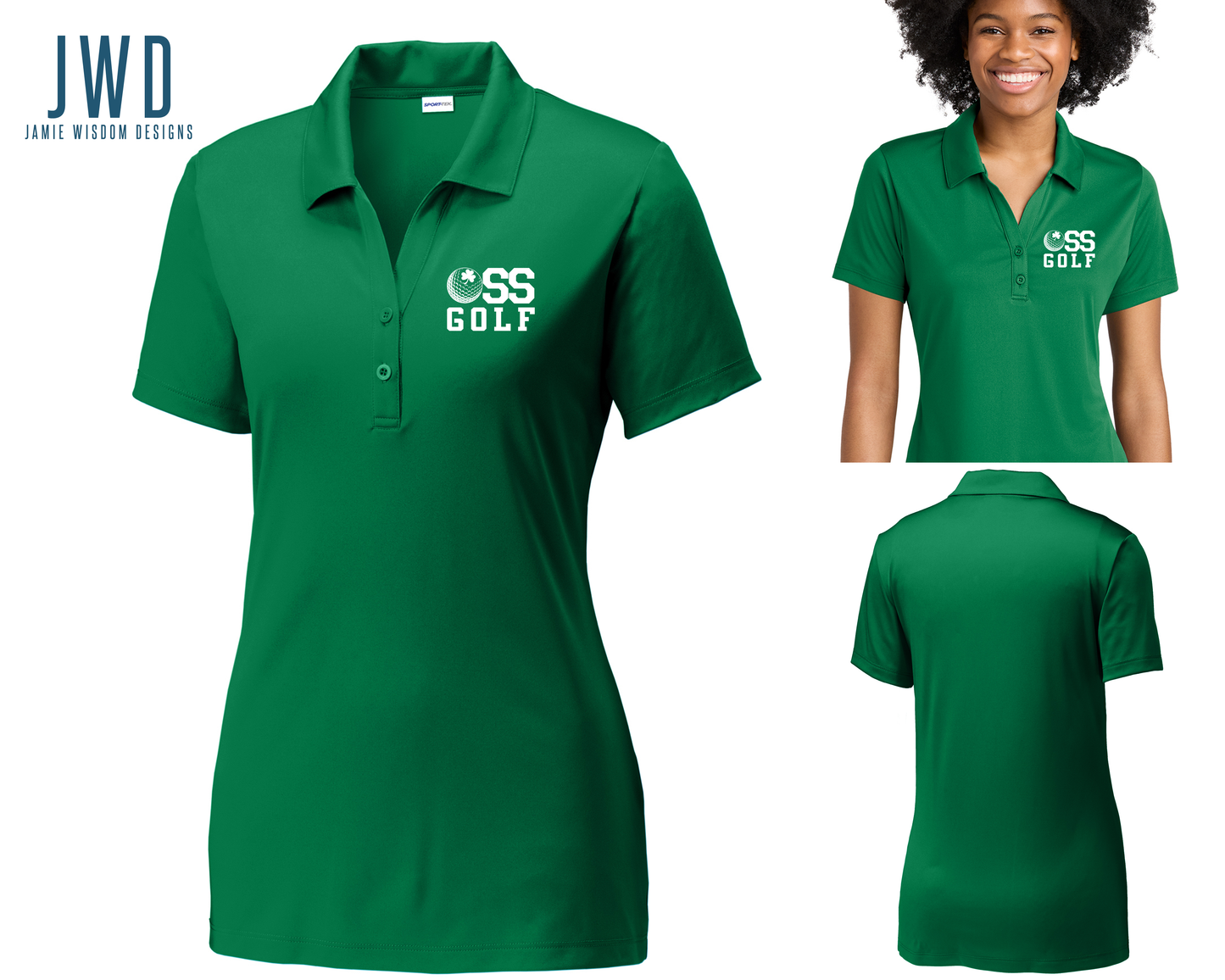 *OSS GOLF LADIES POLO - KELLY GREEN *GOLF UNIFORM*