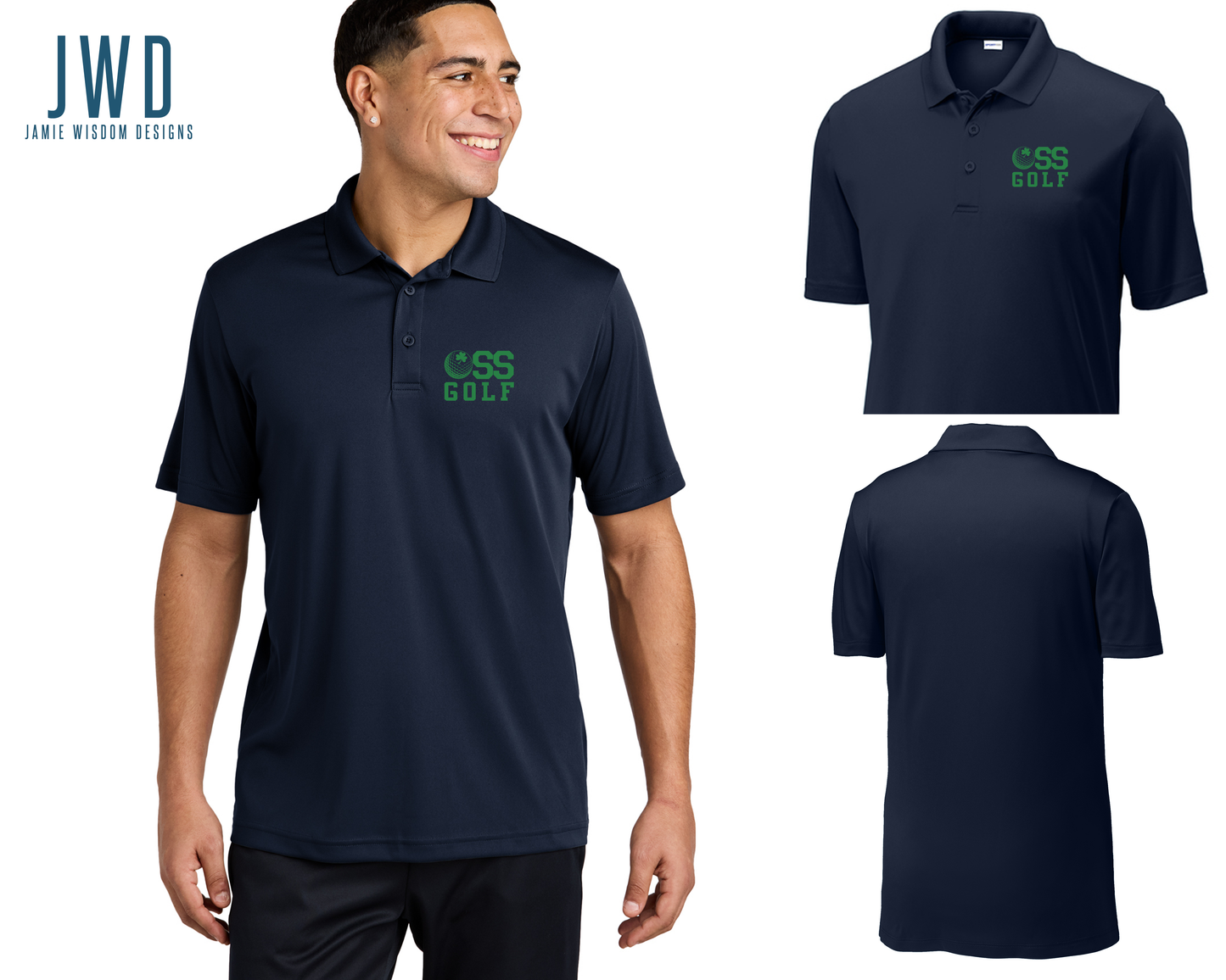 *OSS MEN'S GOLF POLO - NAVY *GOLF UNIFORM*
