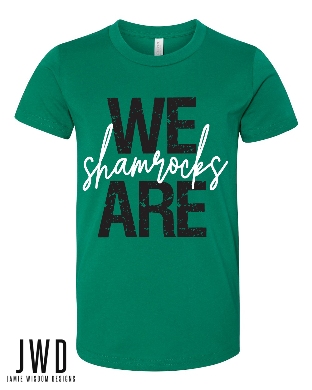 WE ARE SHAMROCKS - YOUTH SIZE - Bella Canvas Kelly Green 100% Cotton Tee