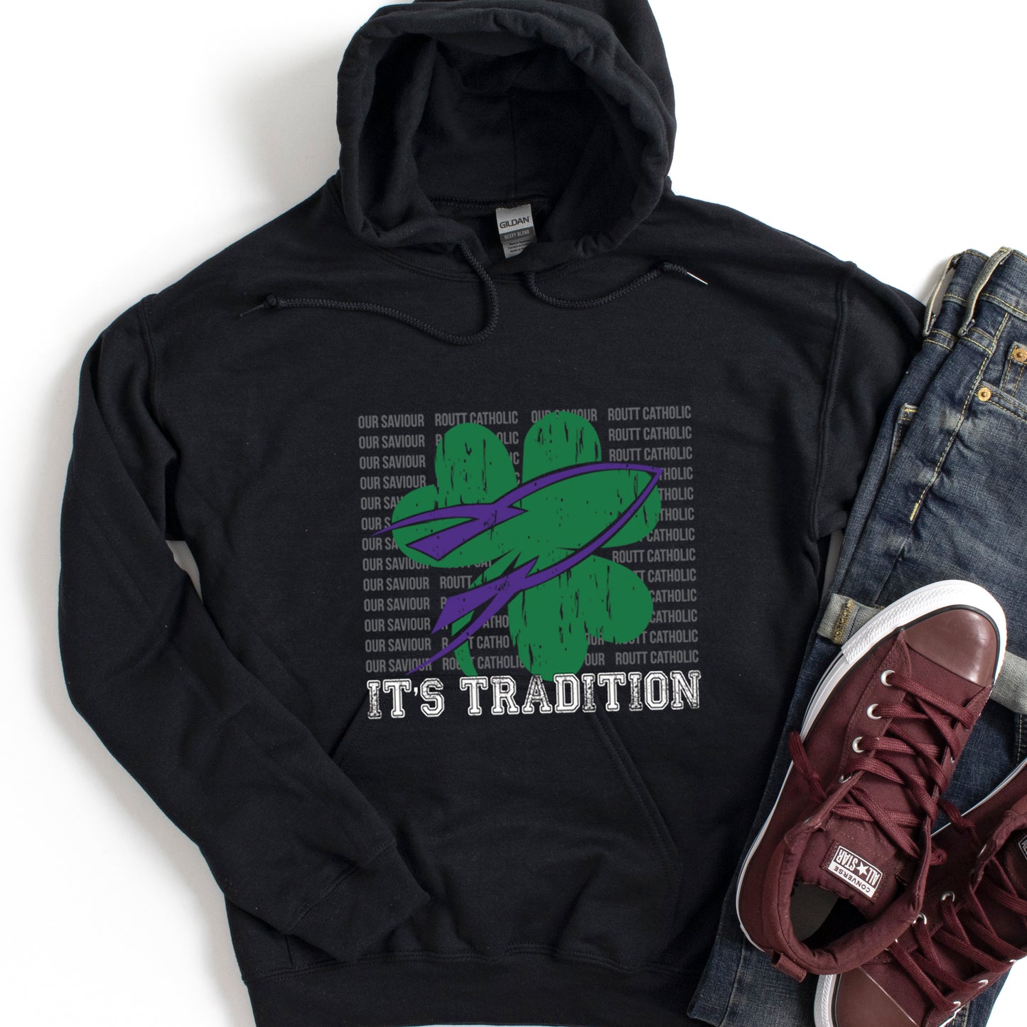 *SHAMROCKET BLACK HOODIE - YOUTH + ADULT