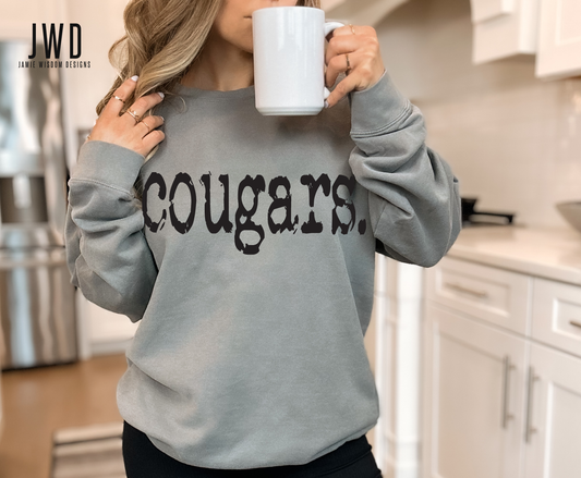 cougars Comfort Colors Adult Unisex Crew Sweatshirt