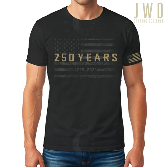 *America 250 YEAR DISTRESSED FLAG MEN'S NEXT LEVEL TEE
