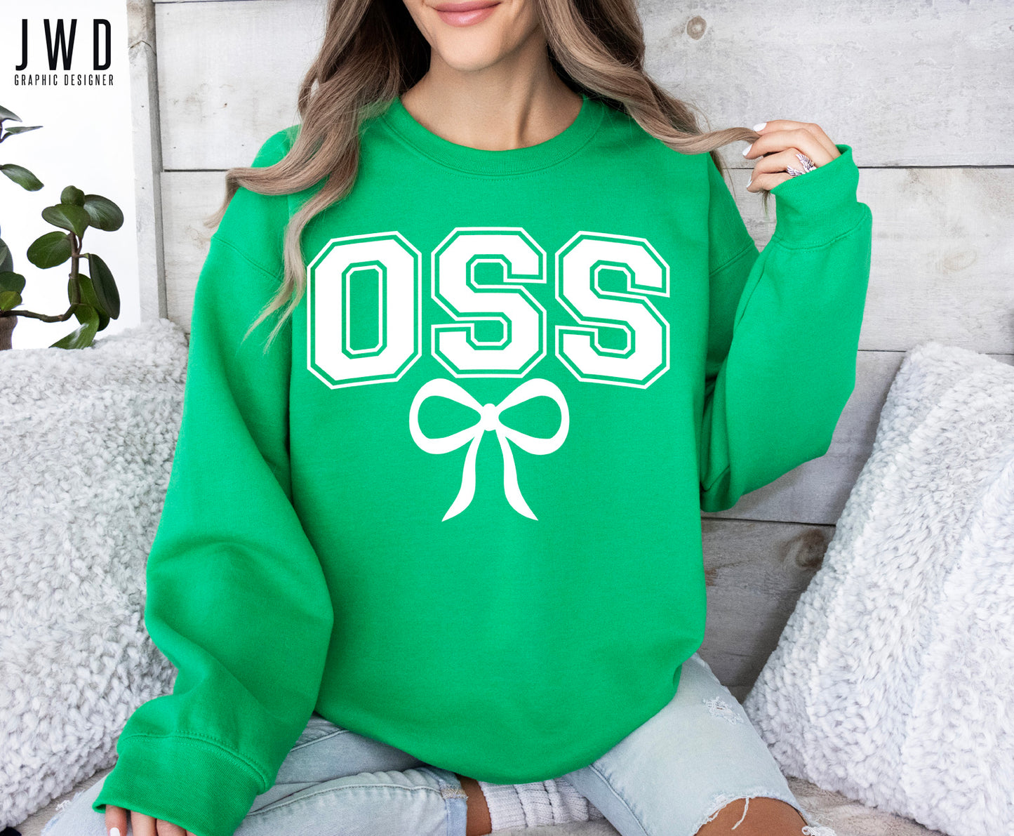 OSS Bow Gildan Adult Unisex Crew Sweatshirt - GREEN