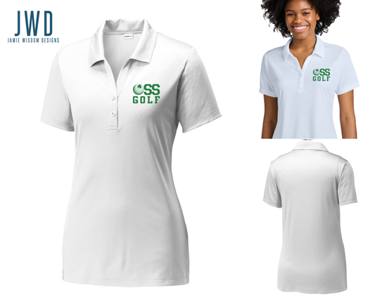 *OSS GOLF LADIES POLO - WHITE *GOLF UNIFORM*