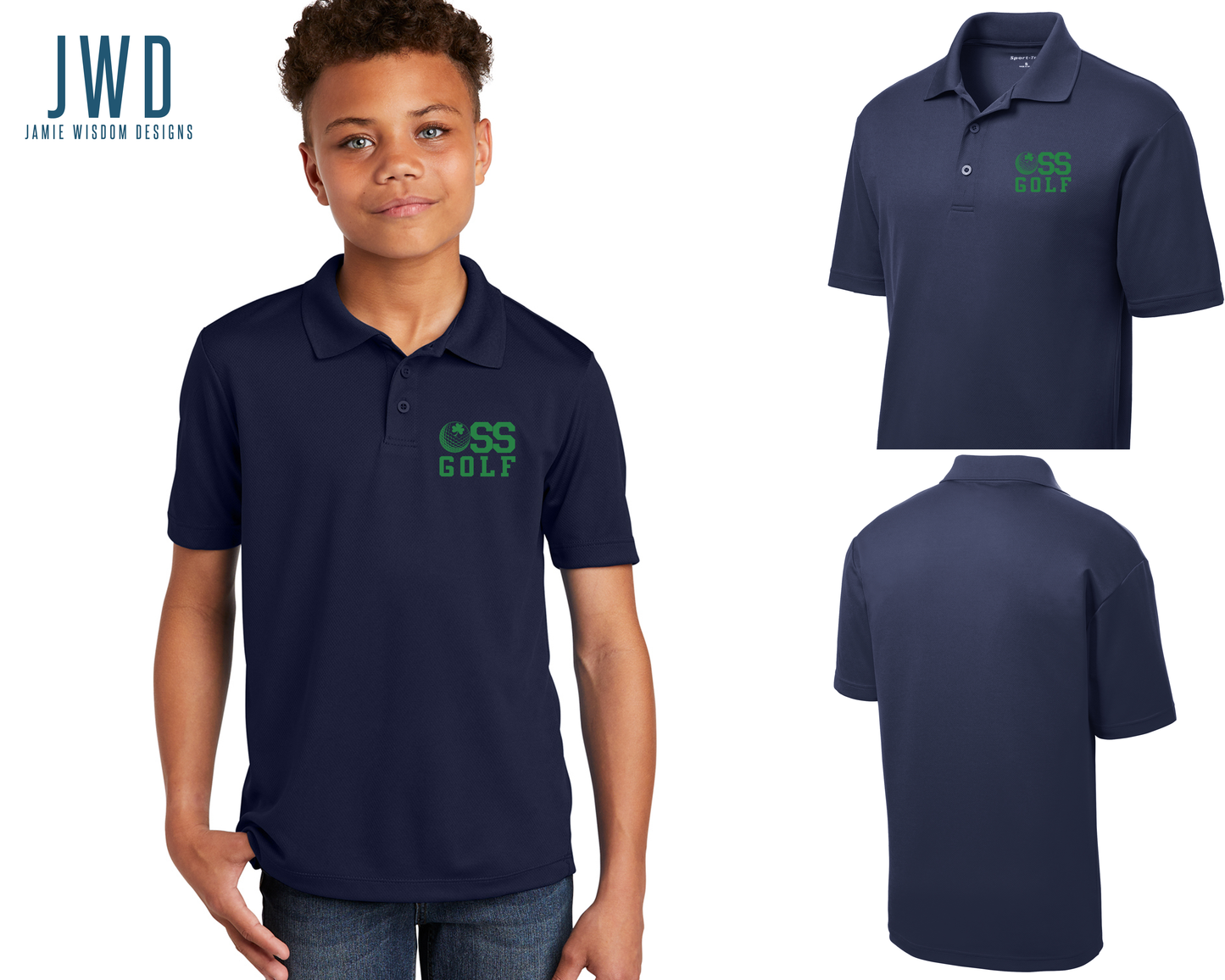 *OSS GOLF YOUTH POLO - NAVY *GOLF UNIFORM*