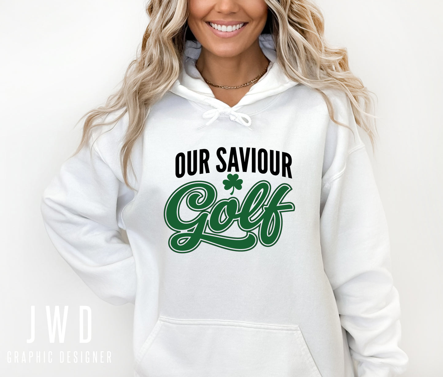 *OSS GOLF HOODIE UNISEX ADULT + YOUTH - WHITE *SPIRIT WEAR*