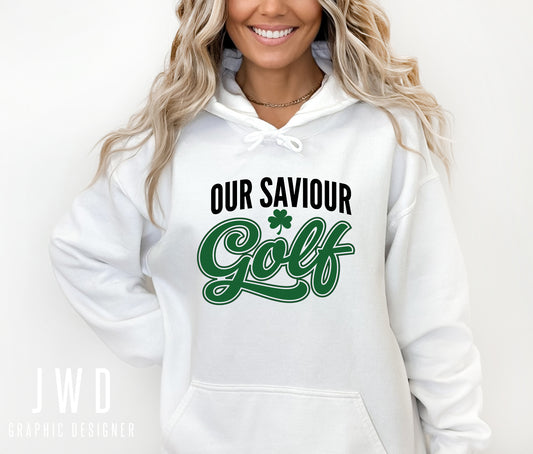 *OSS GOLF HOODIE UNISEX ADULT + YOUTH - WHITE *SPIRIT WEAR*