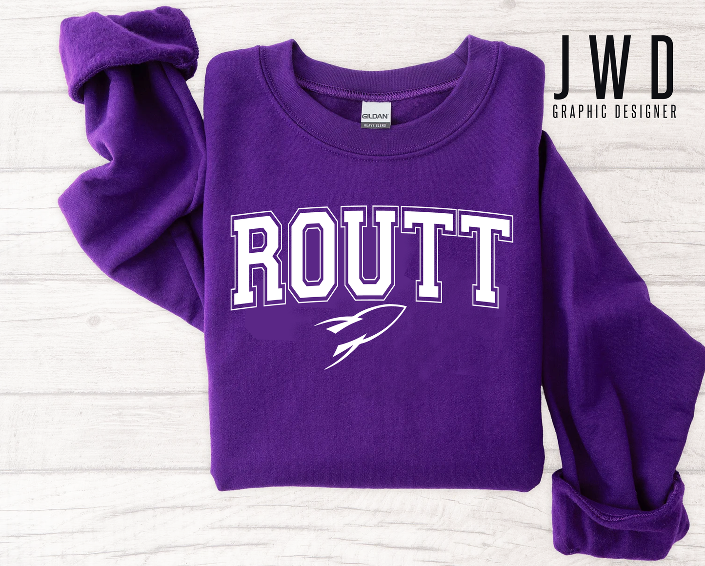 Routt with rocket - Gildan Adult Unisex Crew + Jerzees Youth Crew