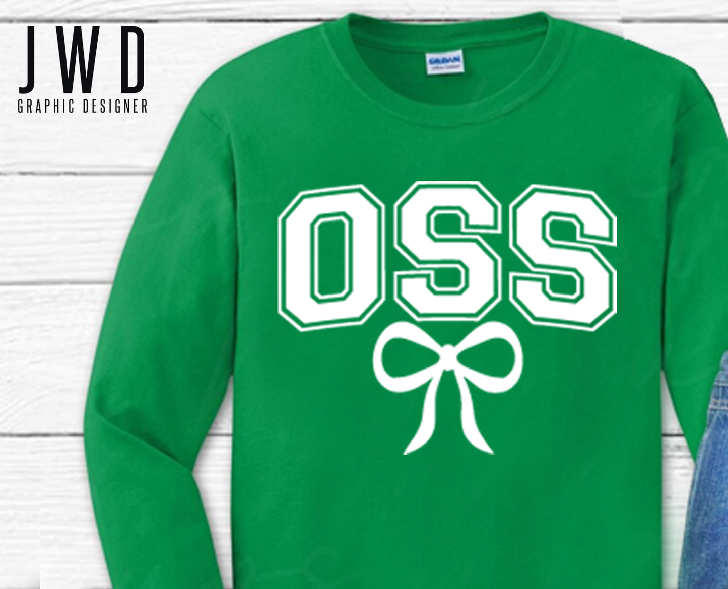 OSS Bow YOUTH + ADULT Long Sleeve T-Shirt - 100% Cotton