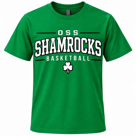 Shamrock Basketball T-Shirt - Irish Green *Available in Youth + Adult*